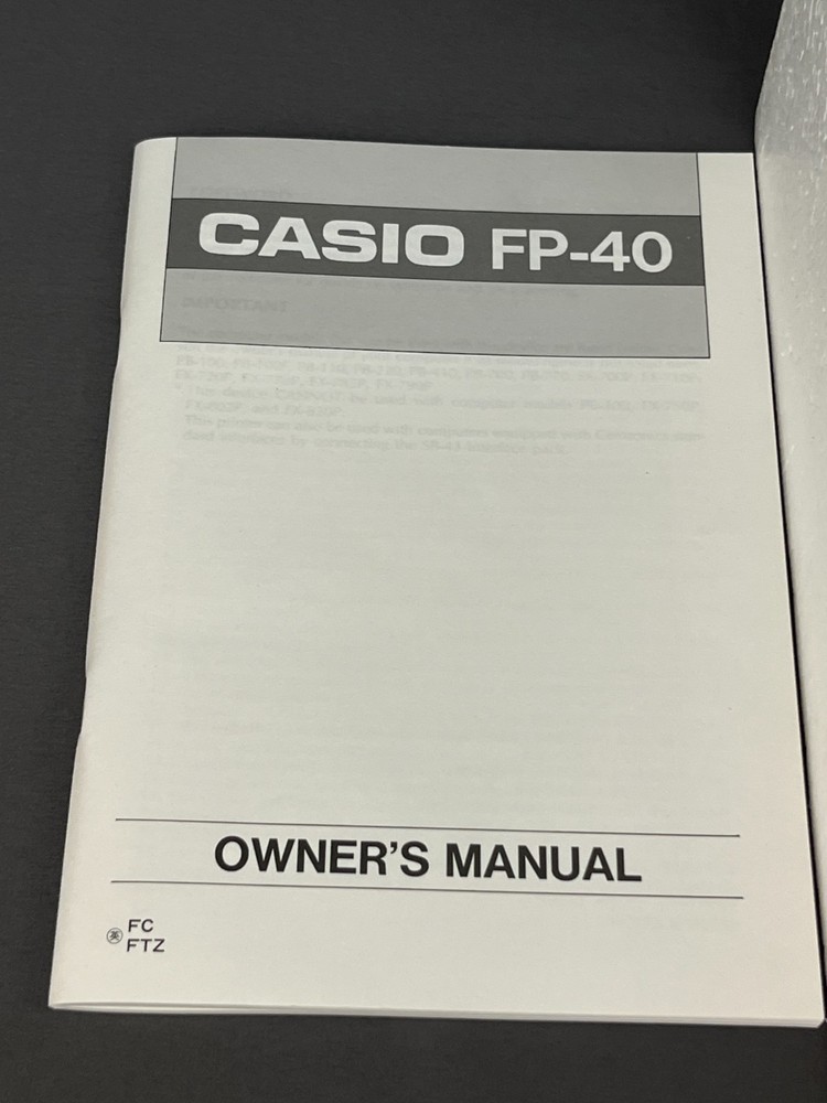 NEW/\NOS CASIO FP-40 Character Printer Pocket Computers - Cassette Interface