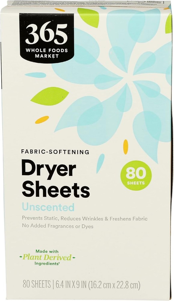 , Fabric-Softening Dryer Sheets, Unscented