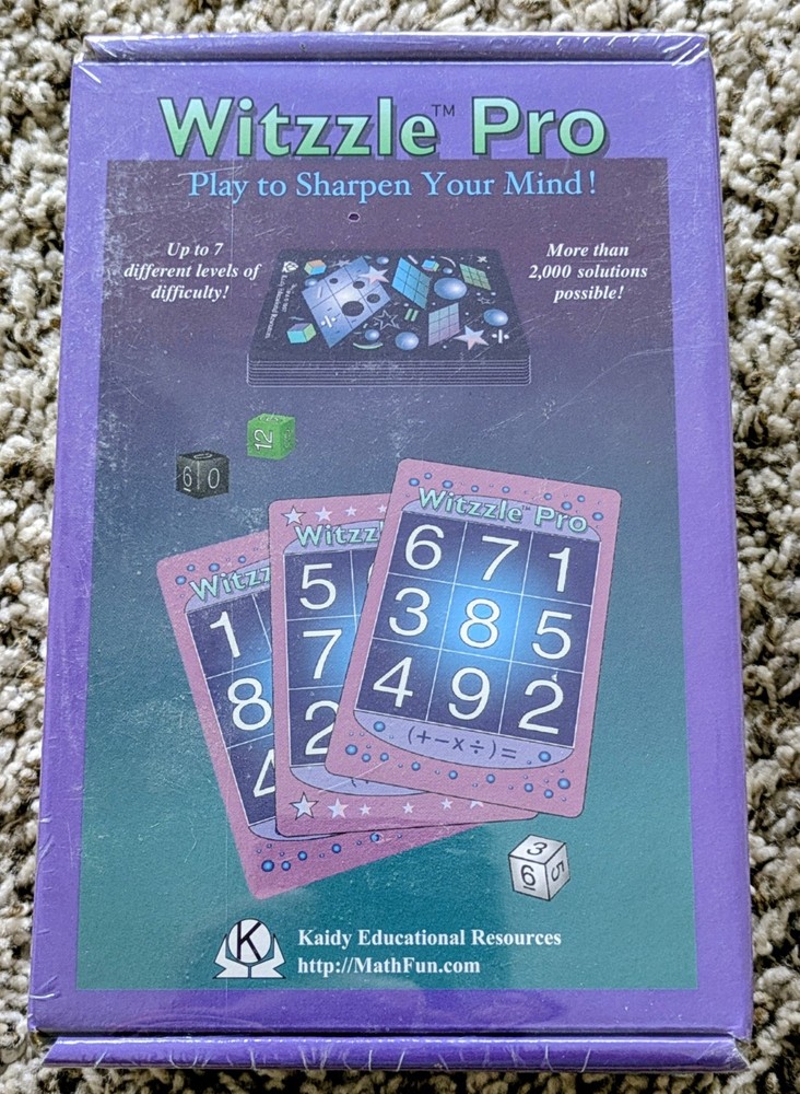 Witzzle Pro Math Game 1997 Kaidy Educational