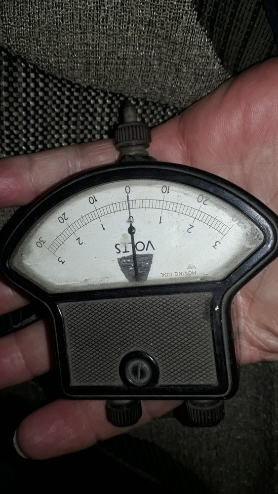 antique bakelite scientific electric volt amp meter