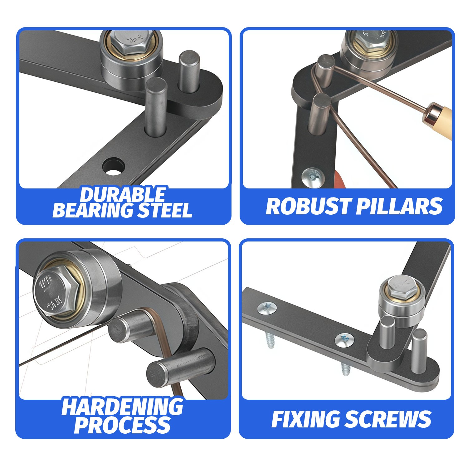 Heavy Duty Manual Steel Bar Bender Bearing Steel U-Shape&Right Angle Bender Tool