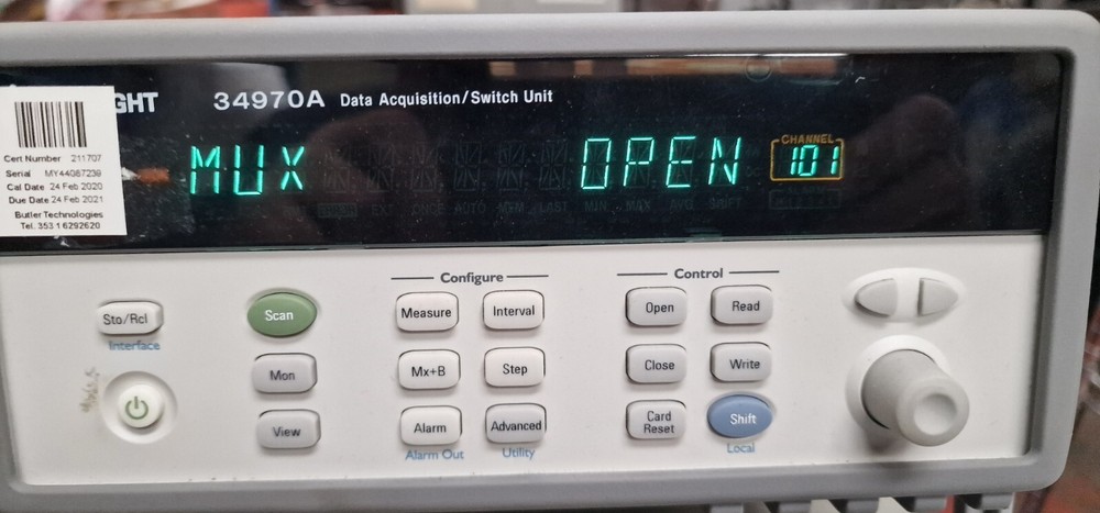 Agilent - Keysight 34970A data acquisition switch unit with Channel Module 34901