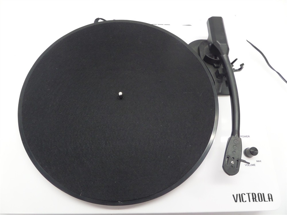 Victrola ITUT-420 Modern Bluetooth Stereo Turntable Record Player - White