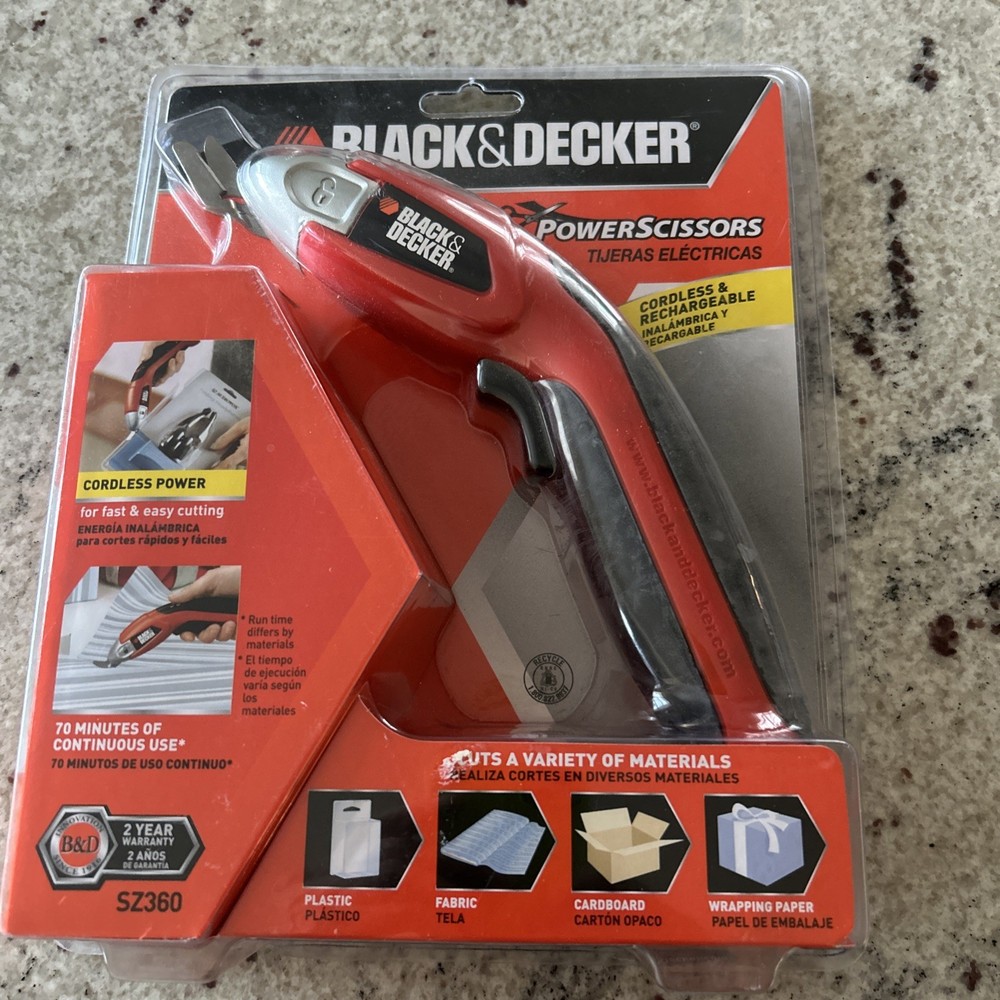Black & Decker PowerScissors SZ360 Cordless Rechargeable Electric Scissors