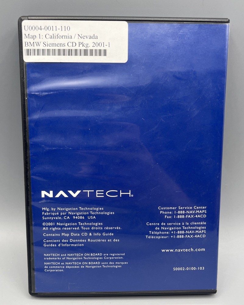 BMW E36 3 NAVIGATION DISC NAVTECH U.S. CD MAP 1 California/Nevada