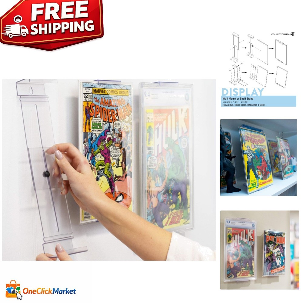Comic Mount: Invisible Wall Display for Comic Books - Adjustable & Modern 1 Pack