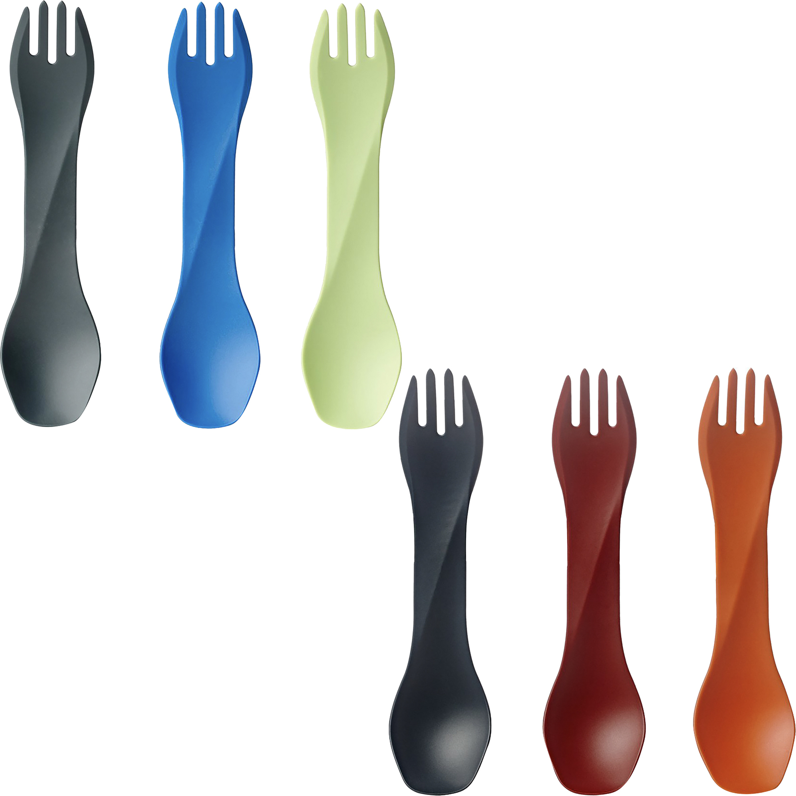 Humangear Uno Kid's Fork and Spoon Combination Travel Utensil 3-Pack
