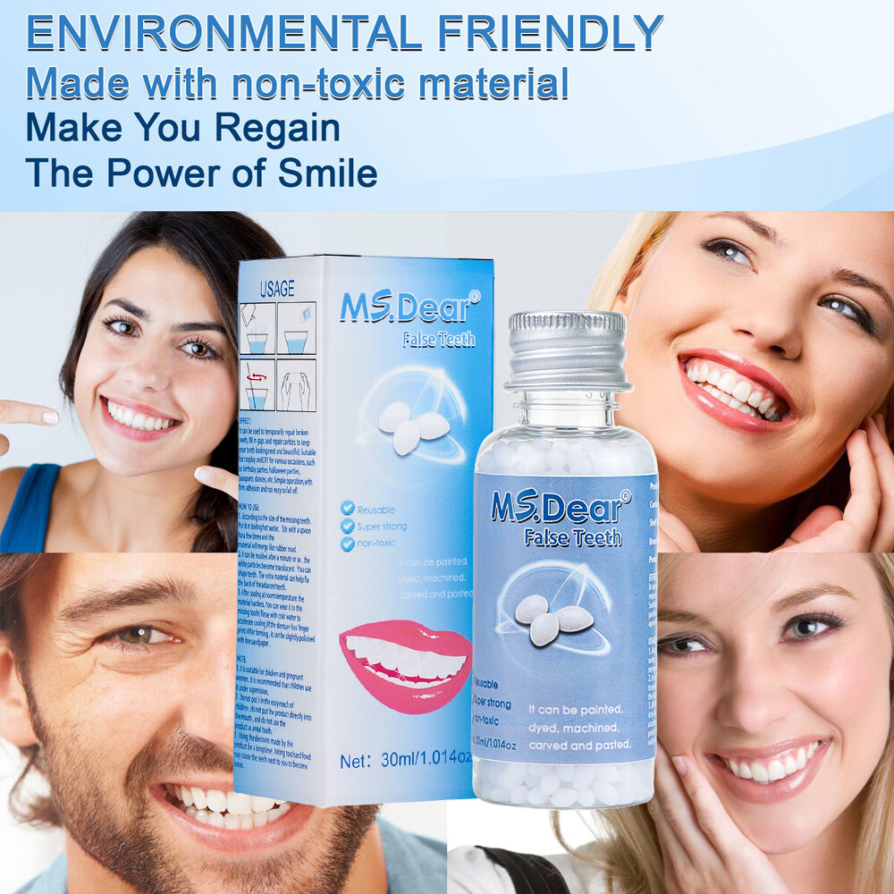 False Teeth Solid Glue Temporary Tooth Repair Moldable Fix Broke Gap Teeth Beads