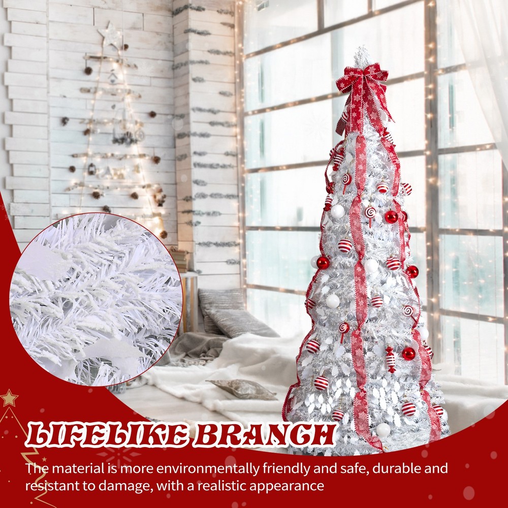 6 FT Fully Decorated Pre-lit Christmas Tree