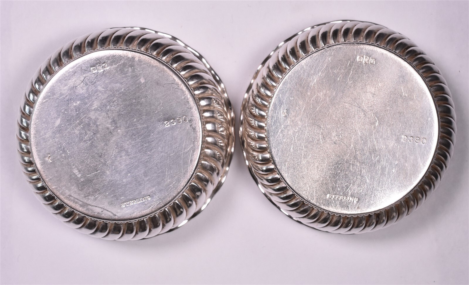 Gorham Salt Cellars Dip 2390 Date Symbol 1890 'MD'