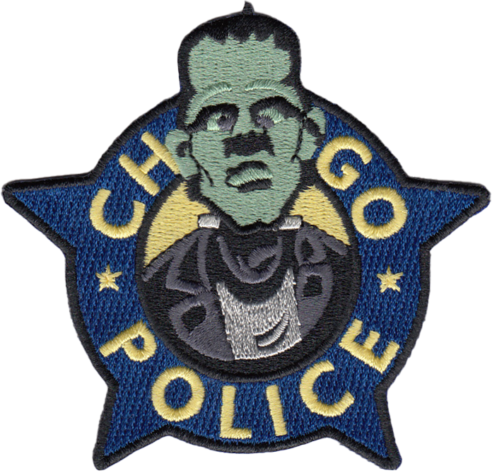 CHICAGO POLICE STAR PATCH: Halloween Frankenstein