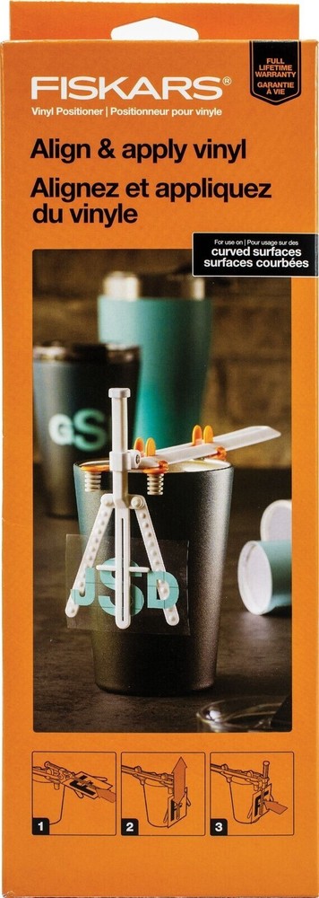 Fiskars Curved Vinyl Alignment Tool, White/Orange