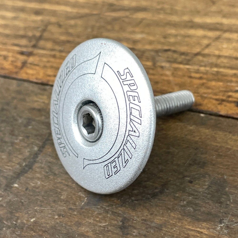 Vintage Specialized Eccentric Headset Top Cap 1.27" 1 1/8 Threadless Silver