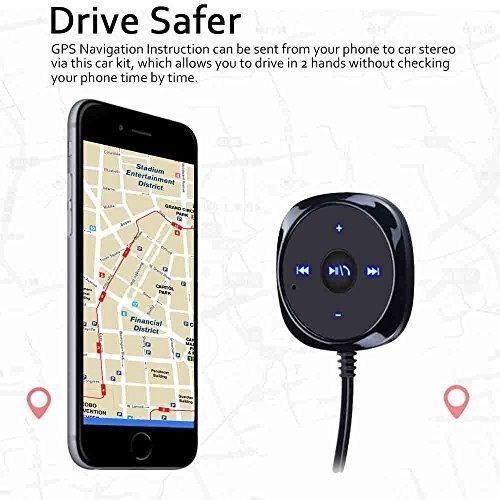 Aux to Bluetooth 5.1 Adapter 3.5mm Bluetooth Receiver Microphone for Car