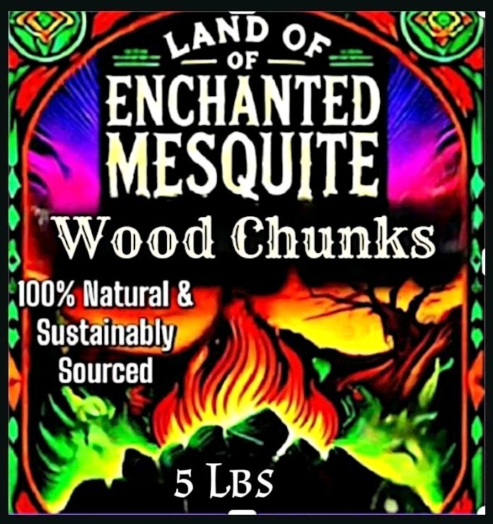 SEASONED MESQUITE WOOD CHUNKS 5lbs FOR SMOKING BBQ Grilling Cooking