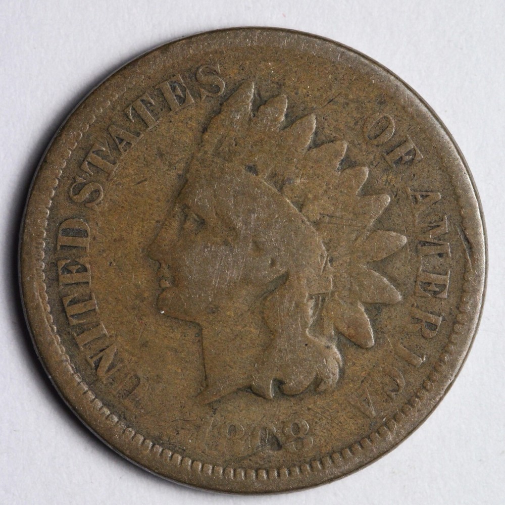 1868 Indian Head Cent Penny VG E131 DICM