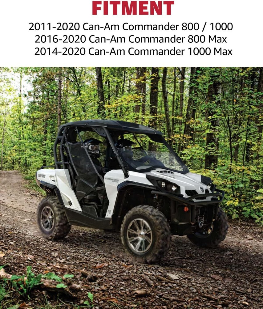 For Can-Am 2014-2020 Commander Max 800 1000 Full Front Windshield Clear Window
