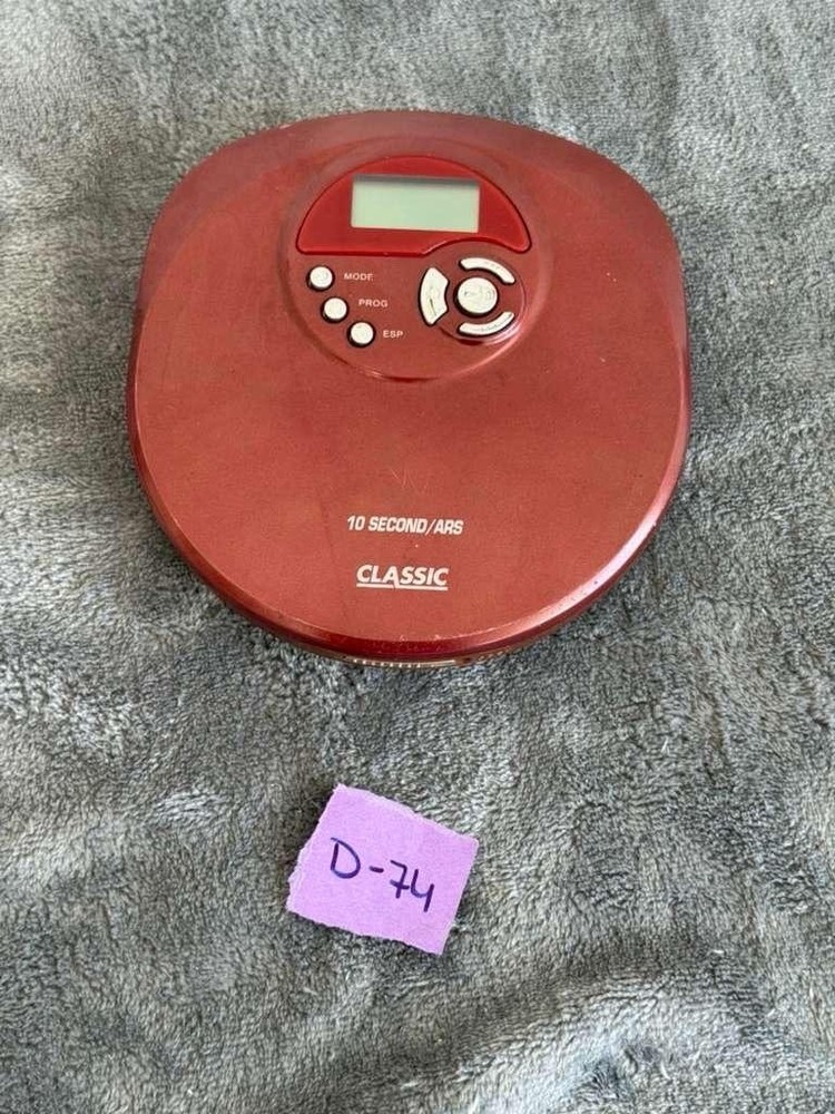 Craig Portable Compact Disc Player CD Player CD2808A Red VNT Working