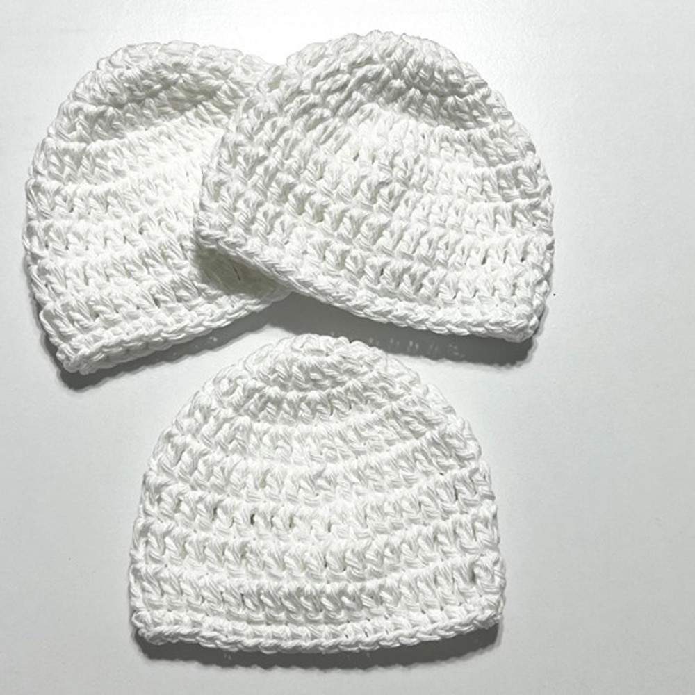 Preemie Crochet Hat - 3 pack