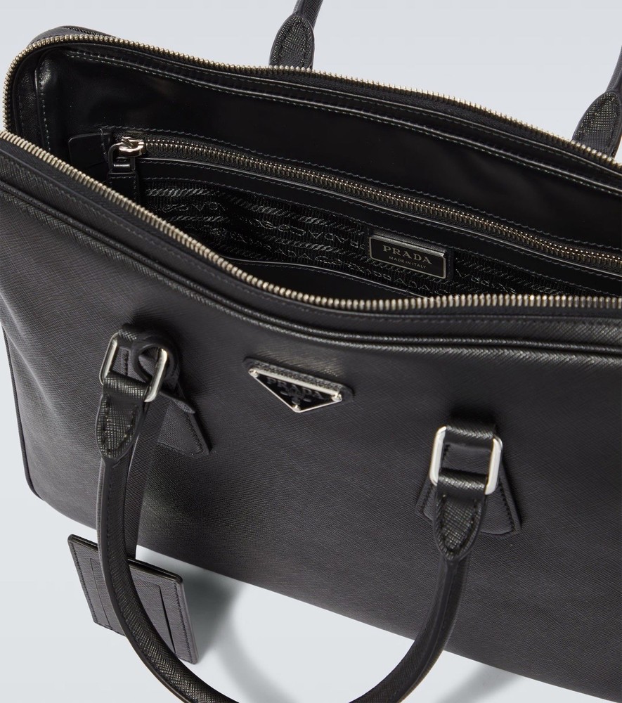Prada leather briefcase, Black
