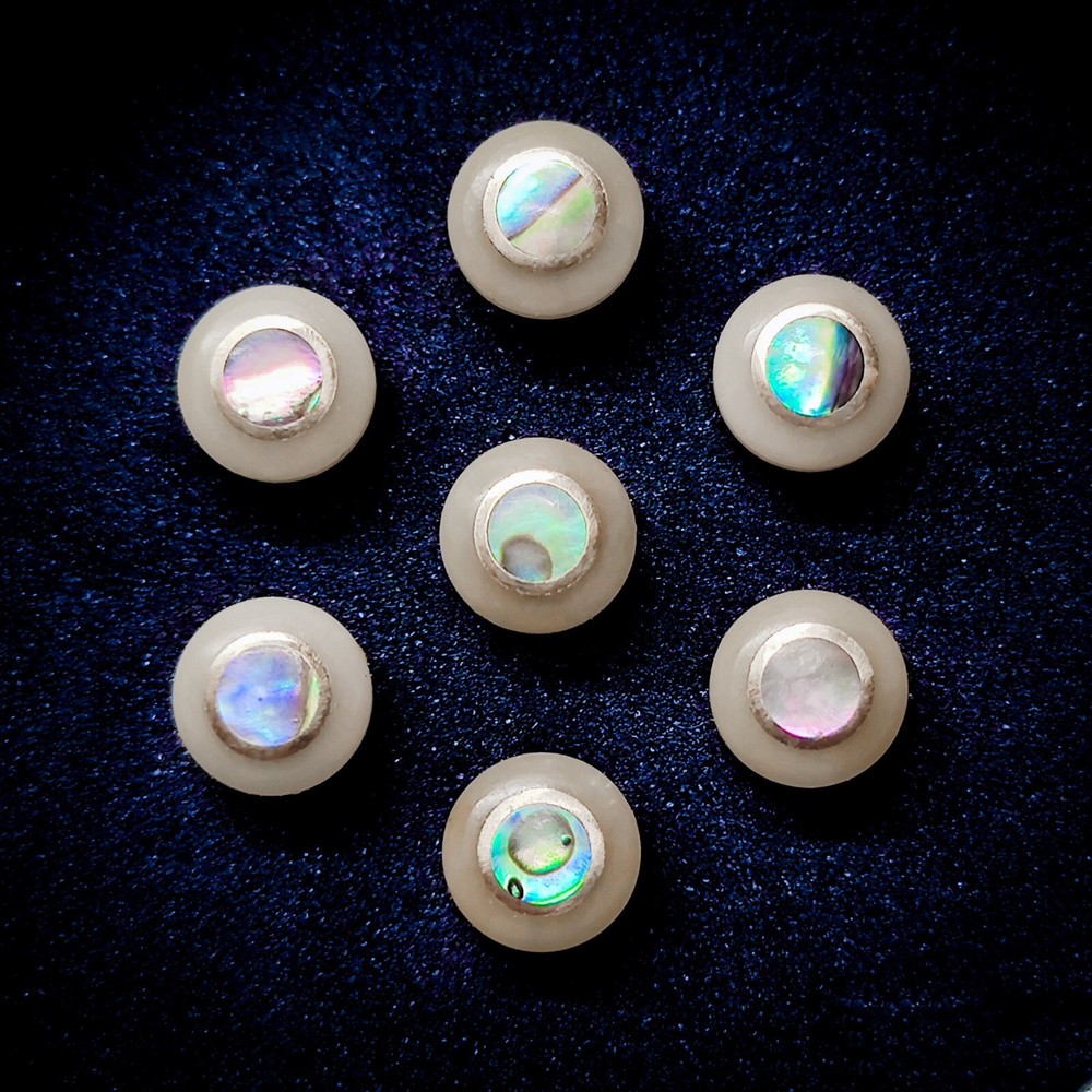 60x Guitar Pin Unbleached Bone Abalone shell Dot Luthier Bridge Nut Saddle H03