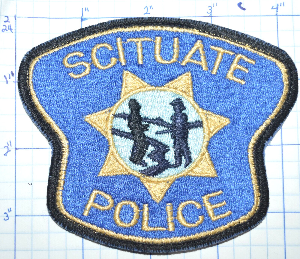 MASSACHUSETTS, SCITUATE POLICE DEPT VINTAGE THREAD BACK PATCH