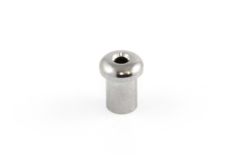 NEW String Thru Body Top Ferrules (6) For Guitar - CHROME