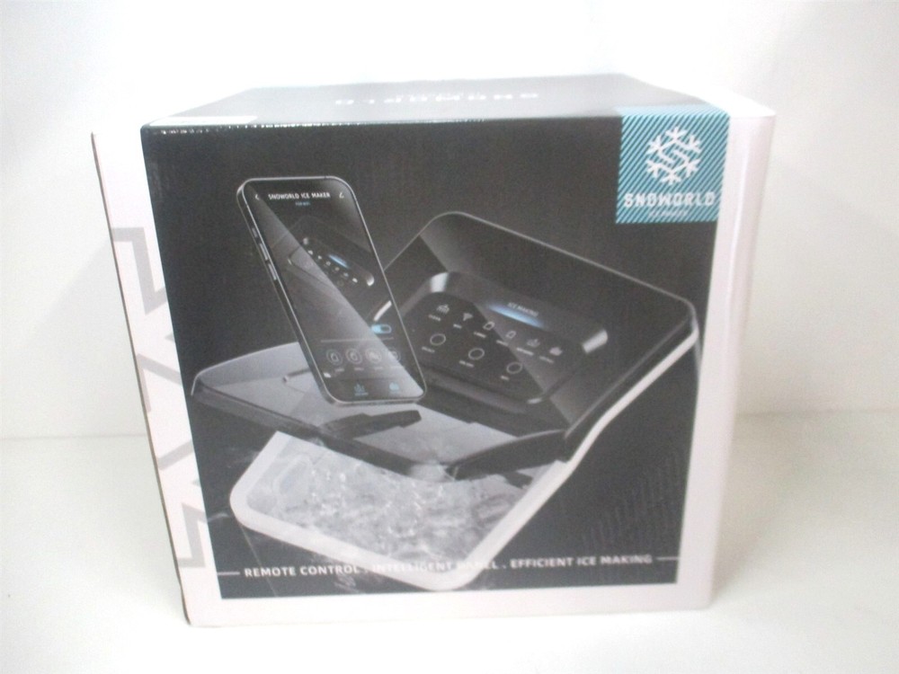 Snoworld Ice Machine Countertop with App Remote Control/Self-Cleaning Function