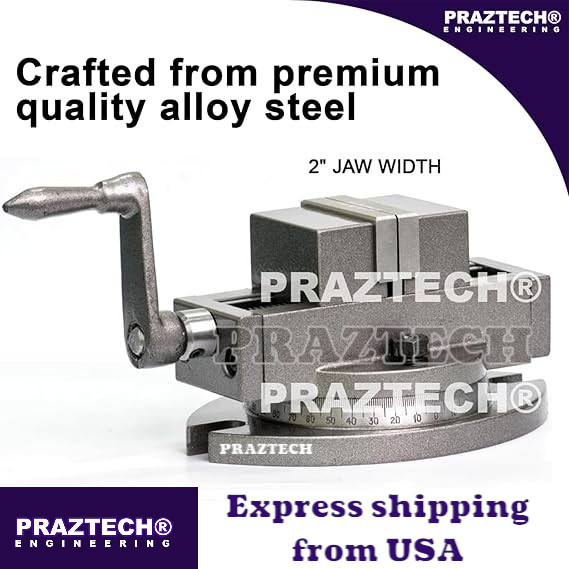 2" (50mm) Swivel Base Milling Machine Self Centering Workshop Precision Tool USA