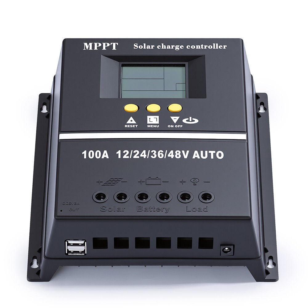 100A MPPT Solar Charge Controller 12/24/36/48V Intelligent Solar Panel Regulator