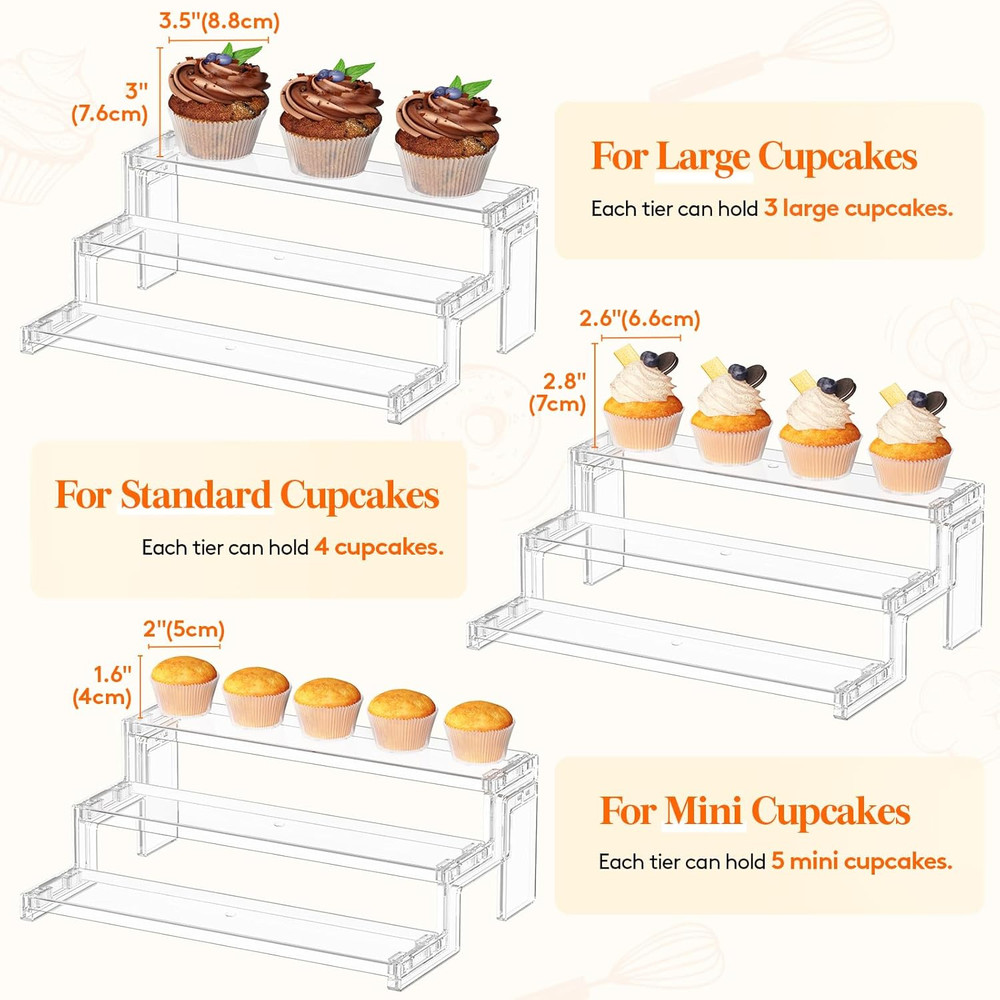 Cupcake Stand, Perfume Cologne Organizer, Tool-Free Assembly, Display Riser, Spi