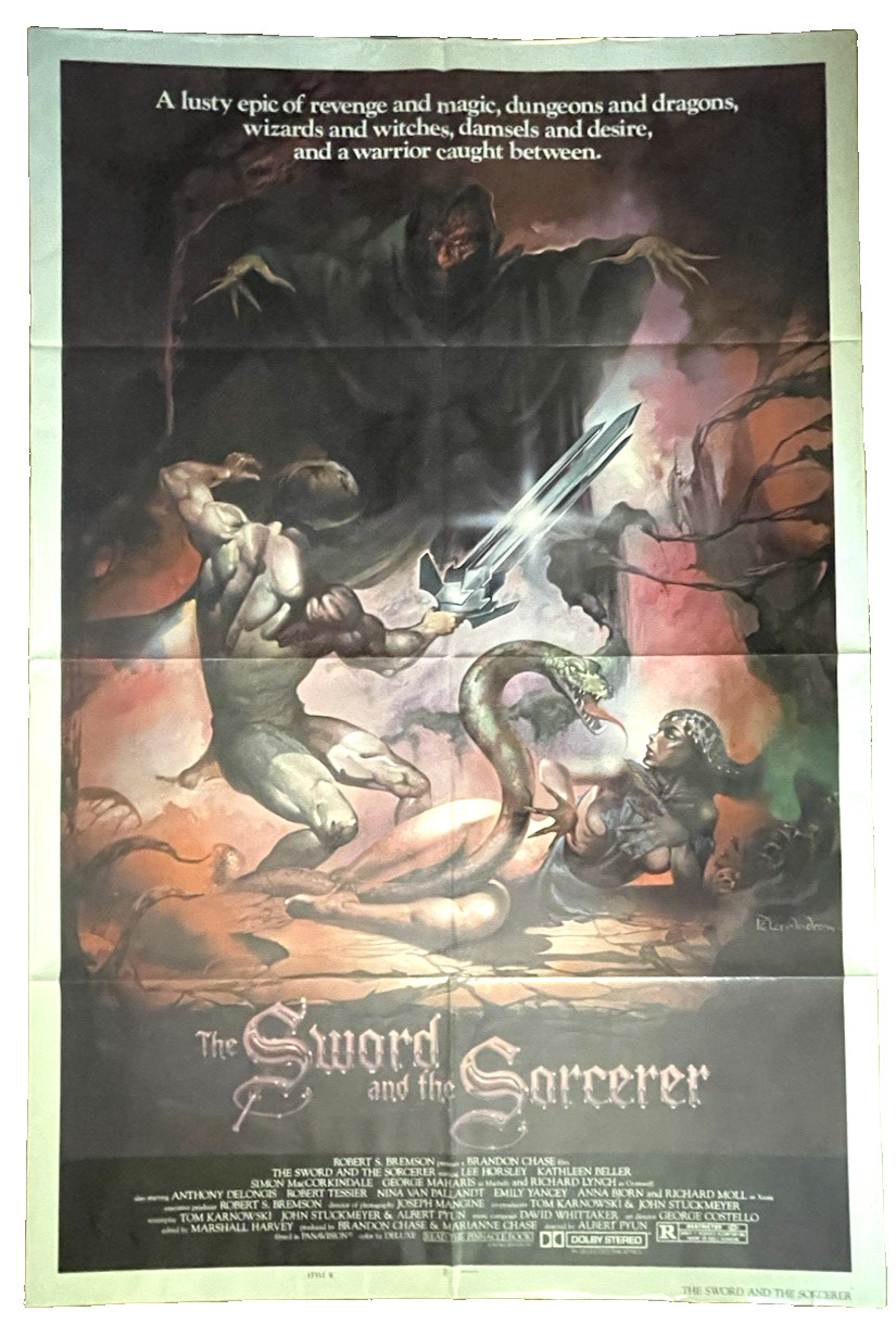 ORIG. MOVIE POSTER~THE SWORD & THE SORCERER~ 1982~ ONE SHEET 27X41~RICHARD LYNCH