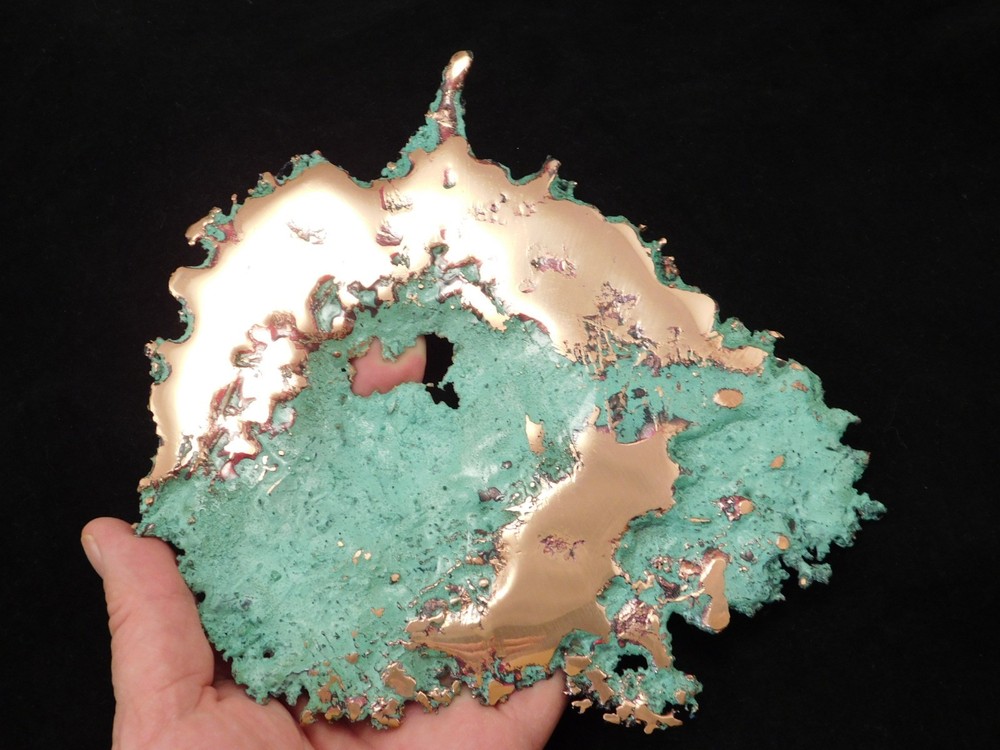 BIG! Bright Solid COPPER SPLASH Art Sculpture 429gr