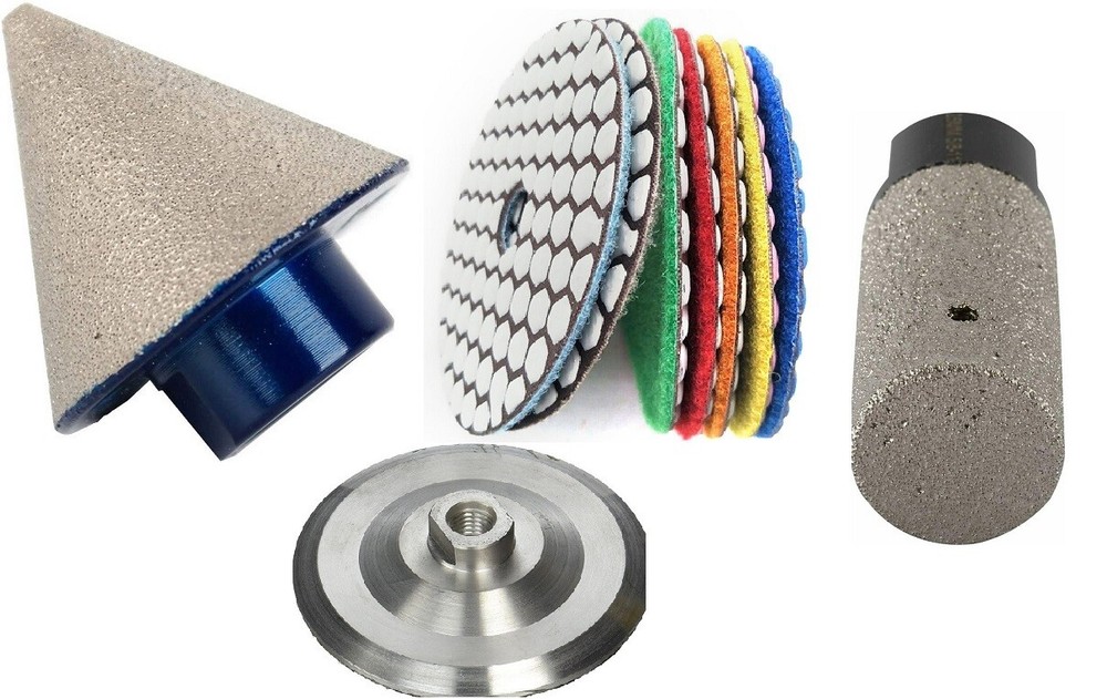 Diamond Sink Hole Shaping Combo Finger Bit Chamfer Bit & Pads