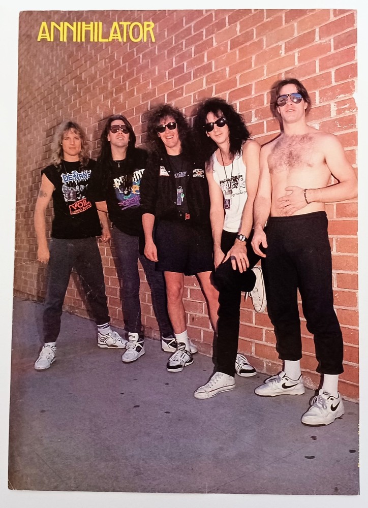 ANNIHILATOR~ORIG 1991 POSTER~MAGAZINE PINUP CLIPPING~JEFF WATERS~THRASH METAL