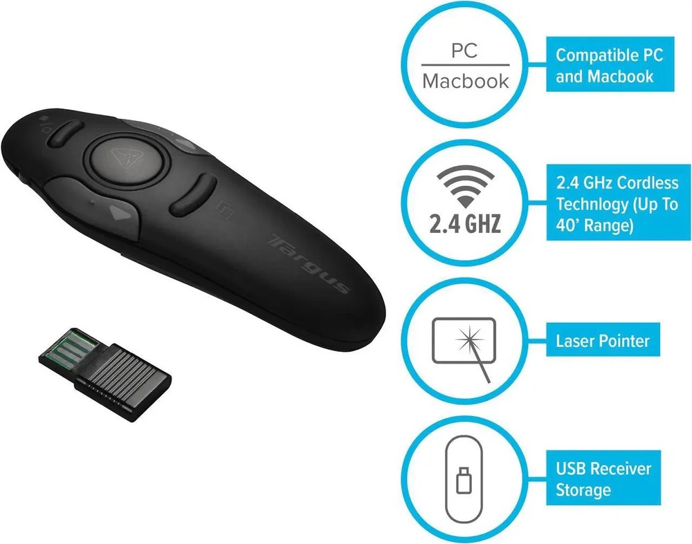 Targus Wireless USB Presenter with Laser Pointer Model AMP16US