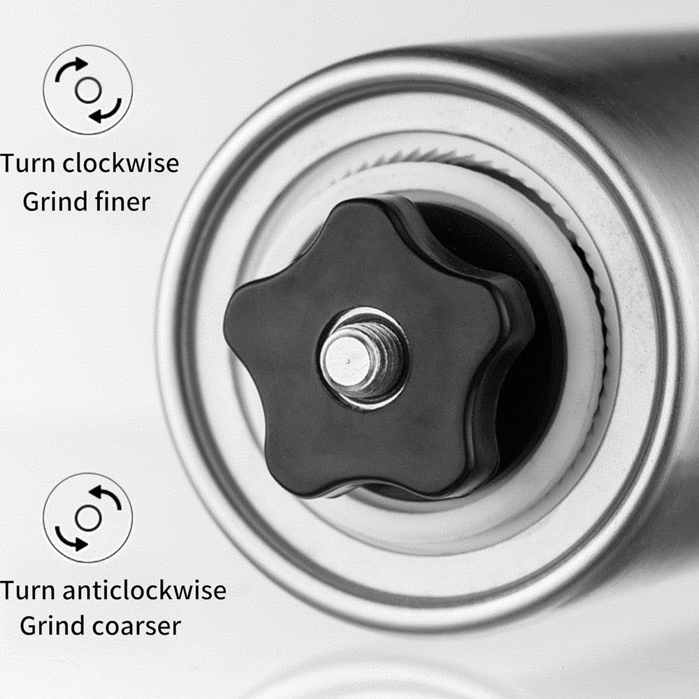 Portable Manual Coffee Grinder, Adjustable Settings, Handheld Coffee Bean