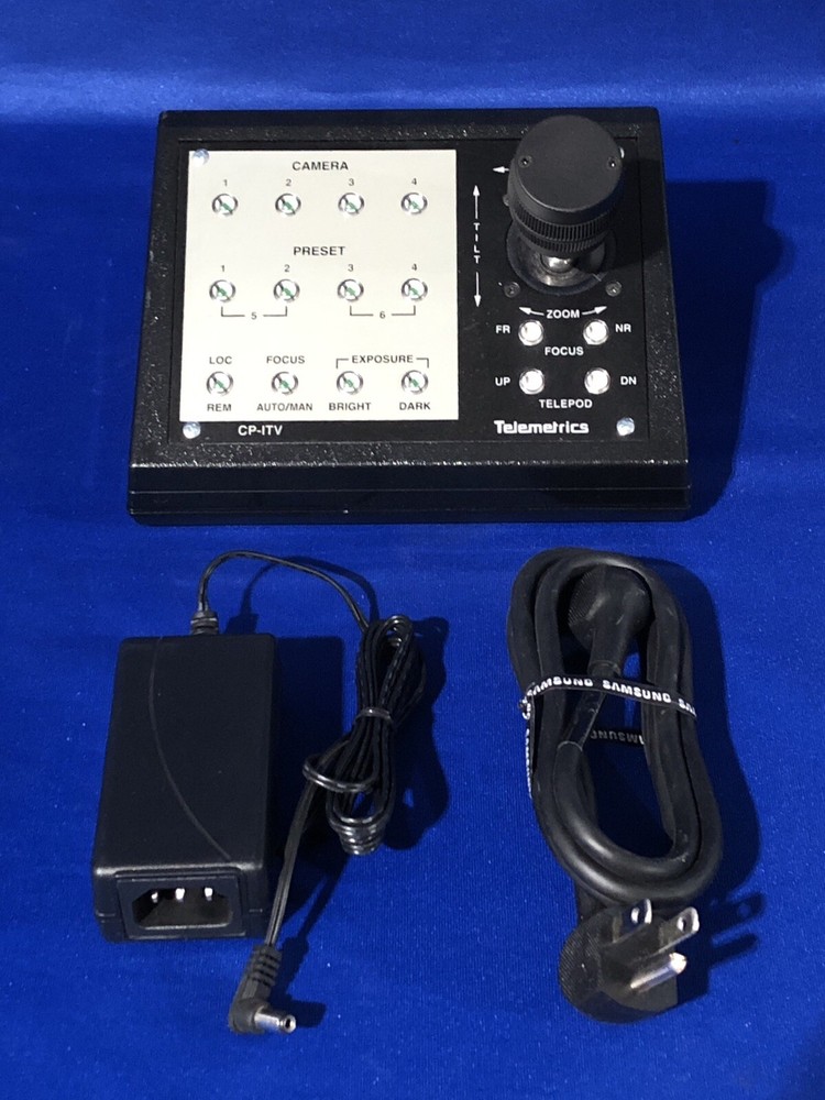 Telemetrics CP-ITV-D300 Camera Control Panel Joystick Controller w/ POWER SUPPLY