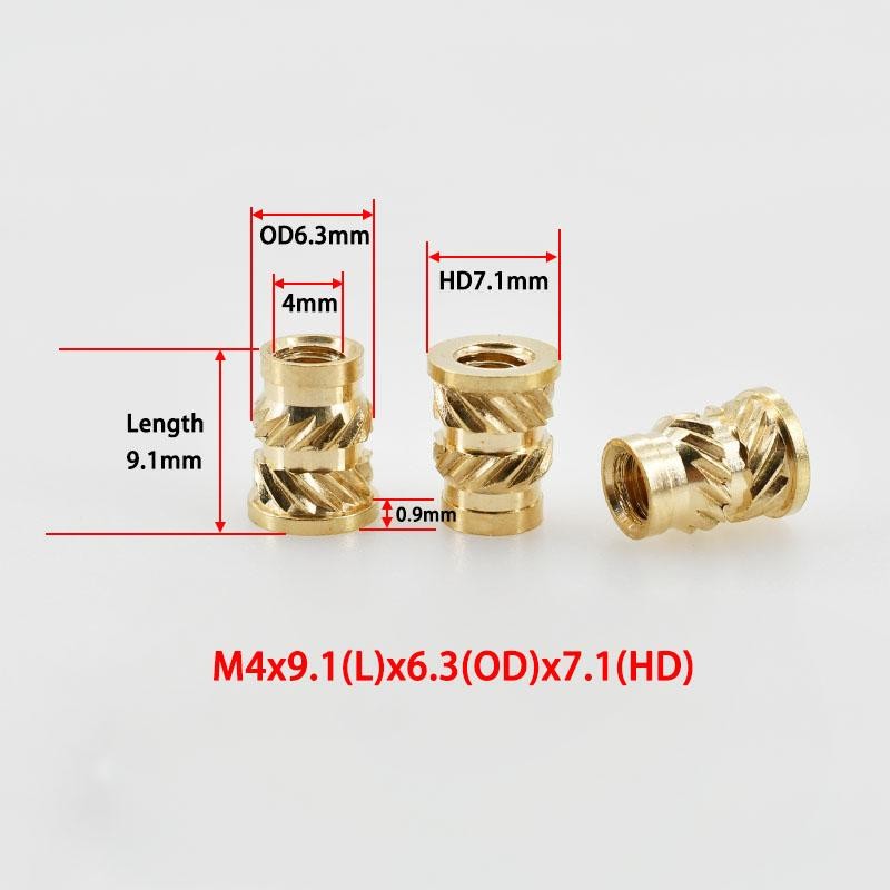 NEW Copper Threaded Insert Nuts M2–M8 Knurled Heat Set for 3D Print & Notebook