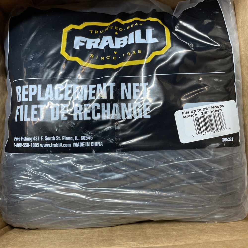 Frabill Rubber Replacement Net, 23 X 26-Inch, Black