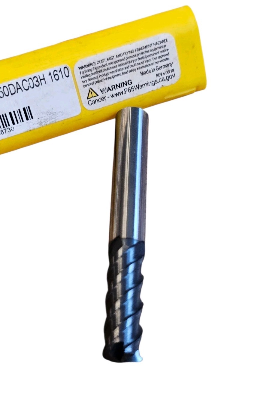 Sandvik R215.H4-10050DAC03H 1610, 25/64" End Mill, 1/16" Corner Rad, Germany, NE