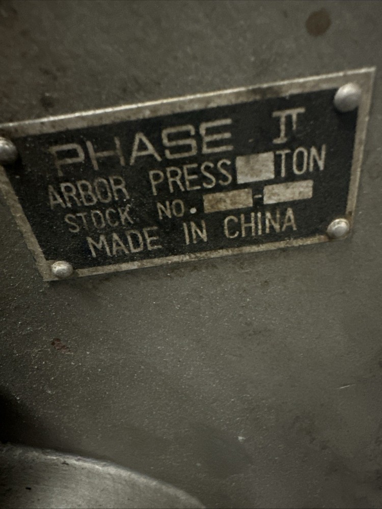 Phase 2 Arbor Press 1” Ram