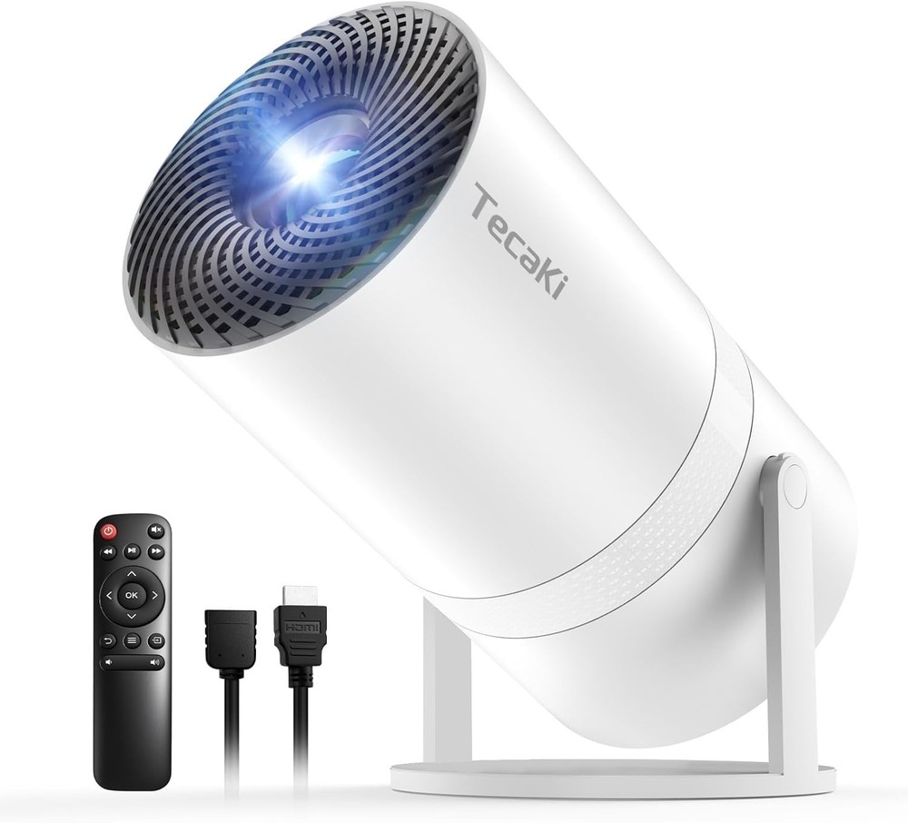 Smart Mini Projector with Auto Keystone & Multi-Device Compatibility - HD 1080P