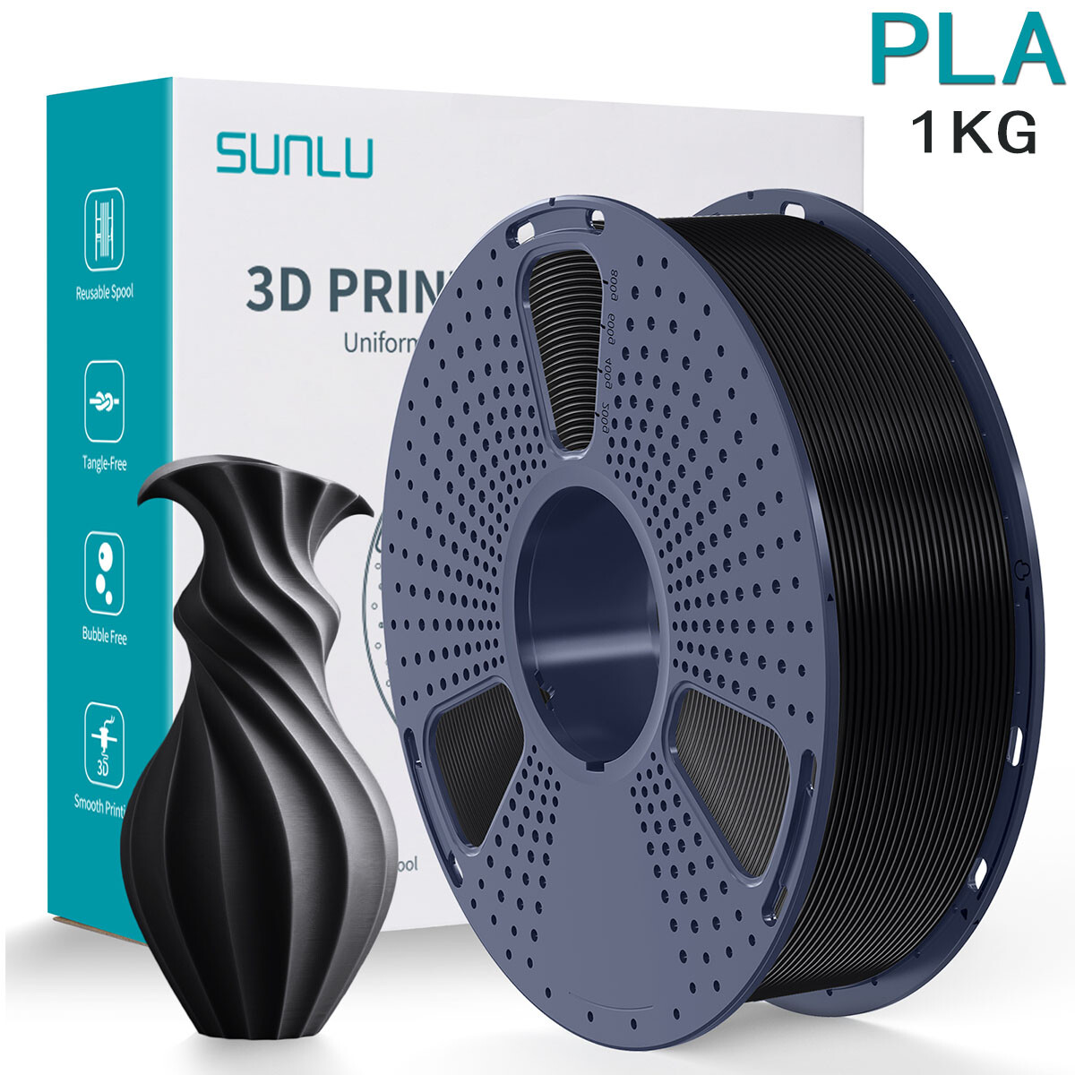 (BUY 6 GET 4 FREE,Add 10) SUNLU PETG/PLA/PLA+2.0/SILK/ABS 3D Filament 1KG 1.75mm