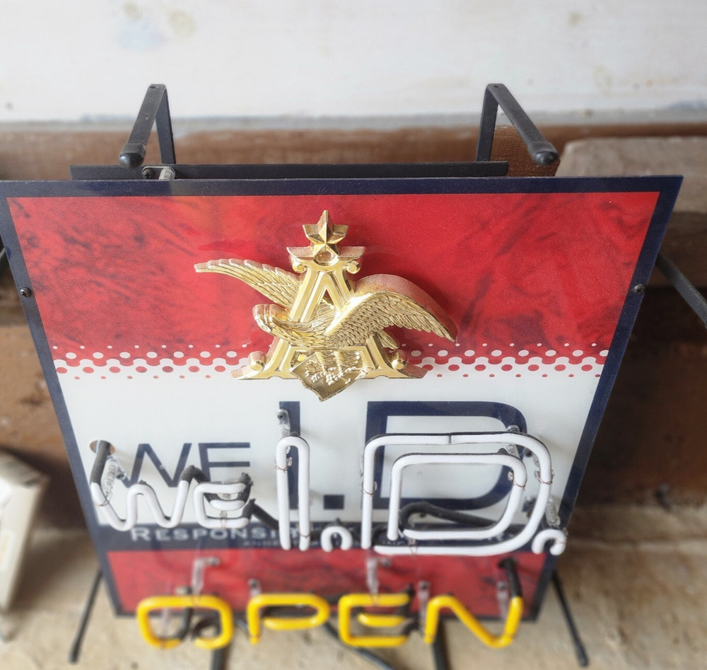 Anheuser Busch Neon 'We ID " Sign