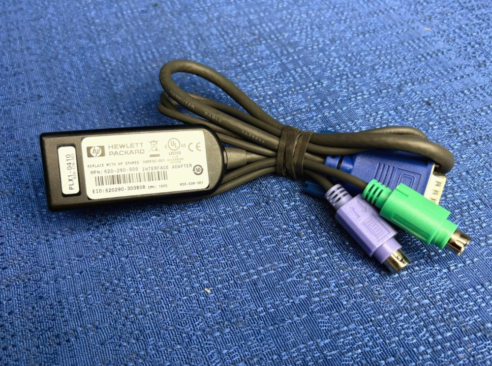 HP 520-290-509 KVM Interface Adapter Cable PLX1-0410