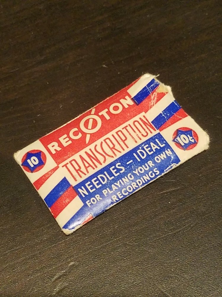 Gramophone phonograph needle packet recoton transcription