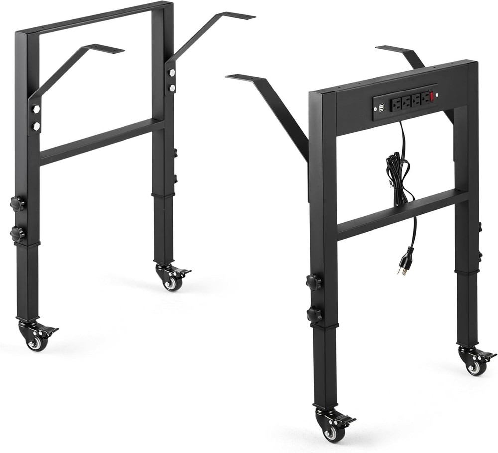 Industrial Strength Workbench Legs - Height Adjustable & Scratch-Free Mobility