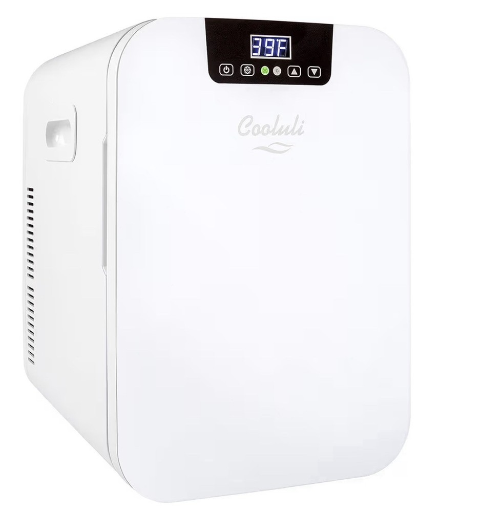 Cooluli 20 Liter Mini Fridge with Temperature ControlWhite Thermoelectric Cooler