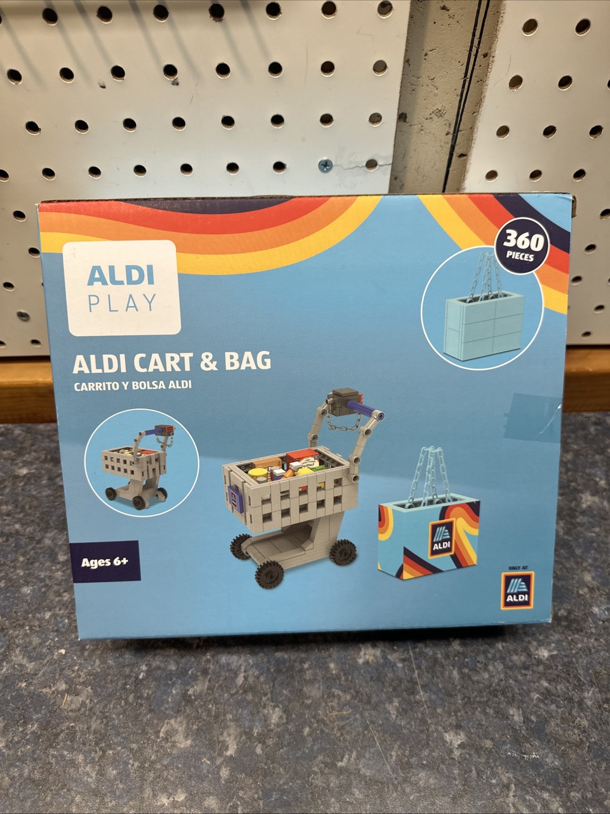 ALDI Play Cart & Bag Set 360 Pieces Toy Shopping Cart New